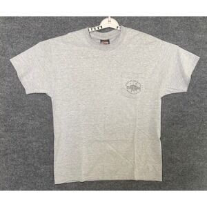 Harley Davidson Indianapolis Motorcycles Mens‎ Gray Pocket T Shirt Large